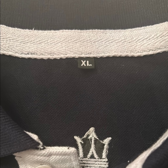 Black and White Polo Shirt with Horizontal Stripe - Picture 5 of 7